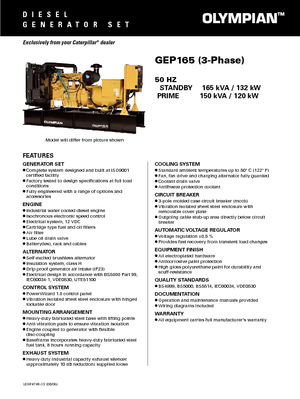 Generatoare de curent diesel Olympian GEP 165