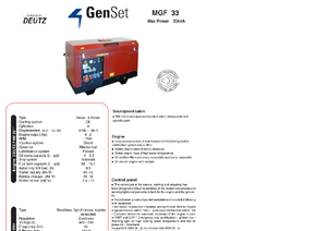 Generatoare de curent diesel GenSet MGF 33 D