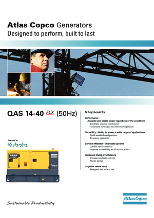 Generatoare de curent diesel Atlas Copco QAS 30 KDS