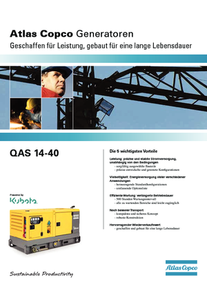 Generatoare de curent diesel Atlas Copco QAS 30 KDS