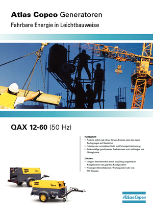 Generatoare de curent diesel Atlas Copco QAX 30 Dd