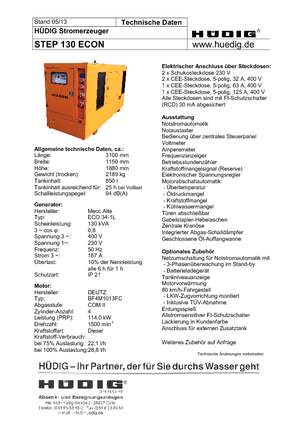 Generatoare de curent diesel Hüdig Step 130