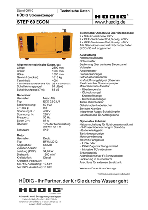 Generatoare de curent diesel Hüdig Step 60