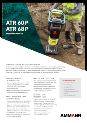 Maiuri compactoare pe benzină și Diesel Ammann ATR 68 P