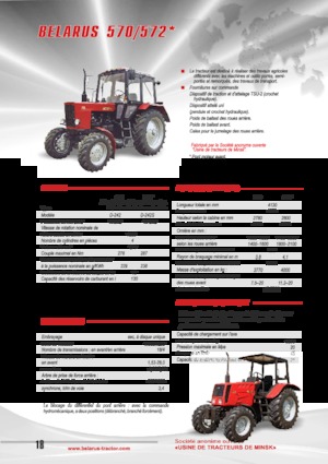 Tractoare cu roți mari pe spate Belarus 570