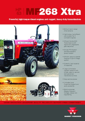 Tractoare cu roți mari pe spate Massey Ferguson MF 268 Xtra