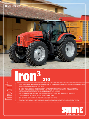 Tractoare 4WD SAME Iron³ 210 DCR