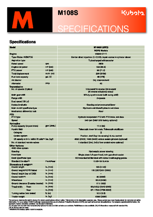 Tractoare 4WD Kubota M 108 S