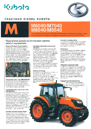 Tractoare 4WD Kubota M 9540