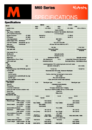 Tractoare 4WD Kubota M 7060