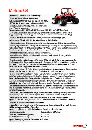 Tractoare 4WD Reform Werke Metrac G 3