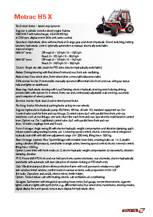 Tractoare 4WD Reform Werke Metrac H 5 X