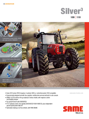 Tractoare 4WD SAME Silver³ 100 DT