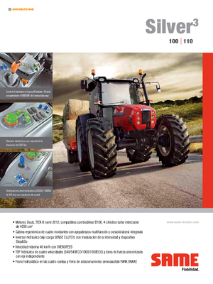 Tractoare 4WD SAME Silver³ 100 DT