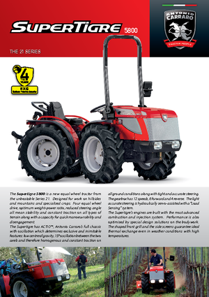 Tractoare 4WD Carraro Supertigre 5800