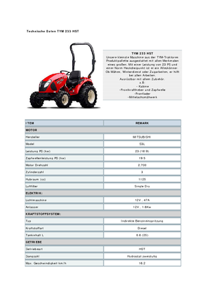 Tractoare 4WD TYM T233