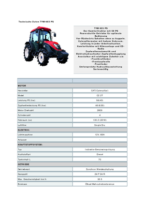 Tractoare 4WD TYM T603