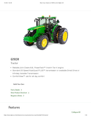 Tractoare 4WD John Deere 6190 R