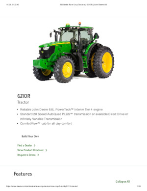 Tractoare 4WD John Deere 6210 R