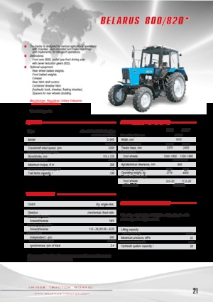 Tractoare 4WD Belarus 820 F