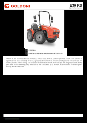 Tractoare 4WD Goldoni E 30 RS 