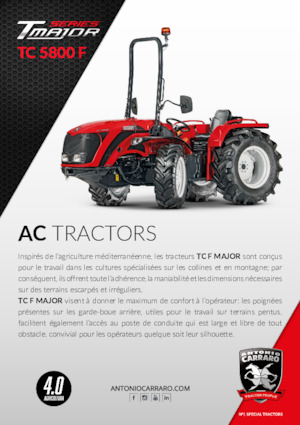 Tractoare 4WD Carraro TC 5800 F major