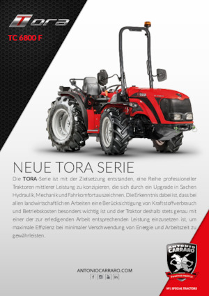 Tractoare 4WD Carraro TC 6800 F Tora