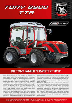 Tractoare 4WD Carraro Tony 8900 TTR