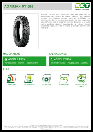 Anvelope pentru agricultură BKT AGRIMAX RT 955 270/95 R 36