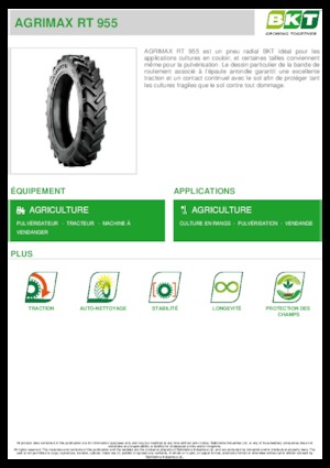Anvelope pentru agricultură BKT AGRIMAX RT 955 270/95 R 36