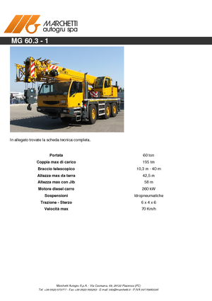 Macarale all-terrain Marchetti MG 60.3-1 (6x4x6)