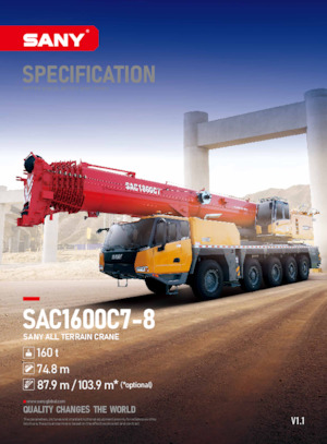 Macarale all-terrain Sany SAC1600C7
