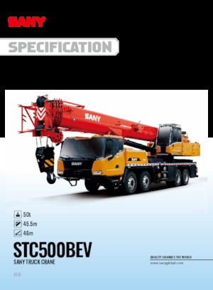 Macarale all-terrain Sany STC500BEV