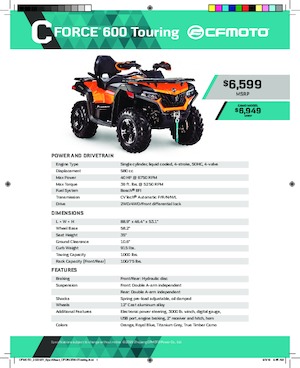 Vehicule all-terrain (ATV-uri) & Quad-uri CFMOTO CFORCE 600