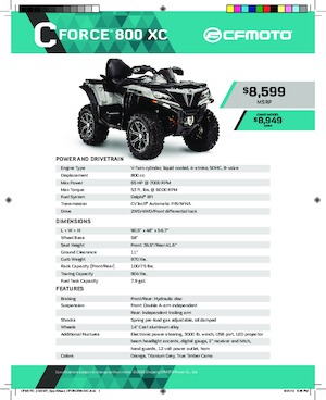 Vehicule all-terrain (ATV-uri) & Quad-uri CFMOTO CFORCE 800XC