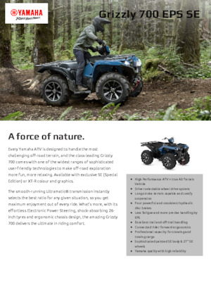 Vehicule all-terrain (ATV-uri) & Quad-uri Yamaha GRIZZLY 700 EPS SE