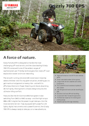 Vehicule all-terrain (ATV-uri) & Quad-uri Yamaha GRIZZLY 700 EPS