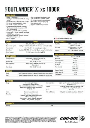 Vehicule all-terrain (ATV-uri) & Quad-uri can-am OUTLANDER 1000RX XC 