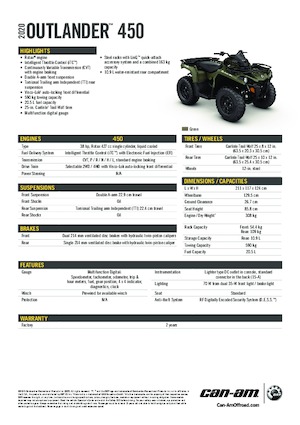 Vehicule all-terrain (ATV-uri) & Quad-uri can-am OUTLANDER 450 