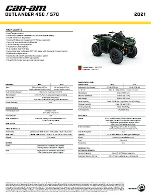 Vehicule all-terrain (ATV-uri) & Quad-uri can-am OUTLANDER 450 