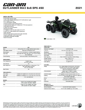 Vehicule all-terrain (ATV-uri) & Quad-uri can-am OUTLANDER MAX 6X6 DPS  450 