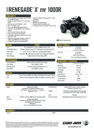 Vehicule all-terrain (ATV-uri) & Quad-uri can-am RENEGADE X MR 1000R