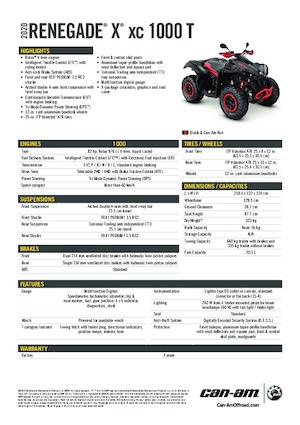Vehicule all-terrain (ATV-uri) & Quad-uri can-am RENEGADE X XC 1000T