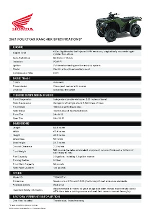 Vehicule all-terrain (ATV-uri) & Quad-uri Honda TRX420TM1 