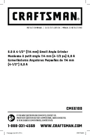 Polizoare unghiulare Craftsman CMEG100 