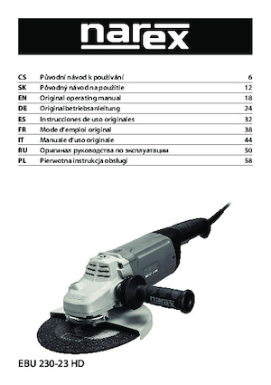 Polizoare unghiulare Narex EBU 230-23 HD