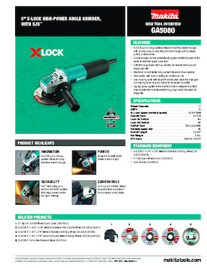 Polizoare unghiulare Makita GA5080