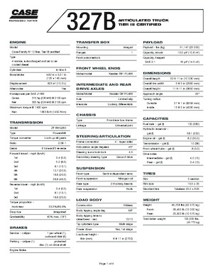 Autobasculante articulate Case 327B 
