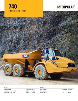 Autobasculante articulate Caterpillar 740