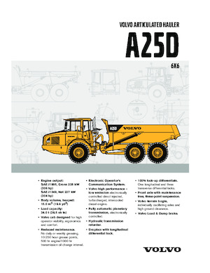 Autobasculante articulate Volvo A25D (6x6)